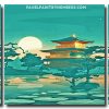 Peaceful Asian Landscape panels paint by numbers