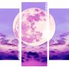 Pink Sky Moon Panel paint by numbers