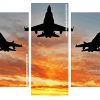 Planes Silhouette panels paint by numbers