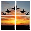 Planes Silhouette panels paint by numbers