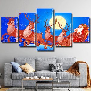 Santa Claus Deers Panel paint by numbers