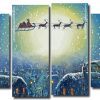 Santa Reindeer Sleigh panels paint by numbers