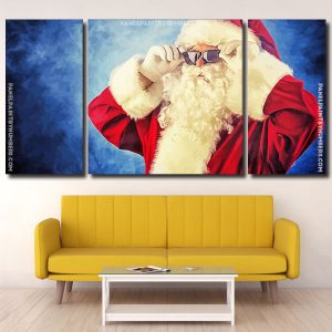 Santa With Sunglasses Panels paint by numbers