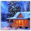 Snow Winter Cottage panels paint by numbers