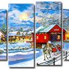 Snow Winter Country Panels paint by numbers