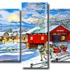 Snow Winter Country Panels paint by numbers