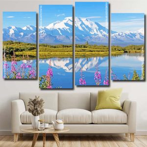 Snowy Mountains Alaska panels paint by numbers