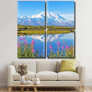 Snowy Mountains Alaska panels paint by numbers