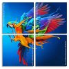 Splash Parrot Bird Panels paint by numbers