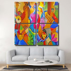 Colorful Abstract Art panels paint by numbers