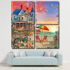 Summer Beach House panels paint by numbers