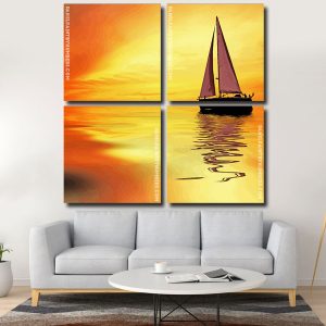 Sunset Sailboat paint by numbers