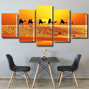 Camels In Desert Panels paint by numbers