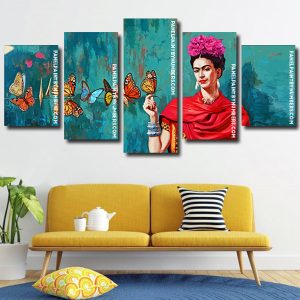 Frida Kahlo With Butterflies Panels paint by numbers