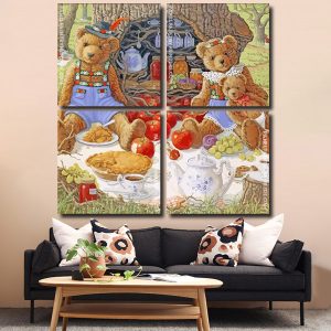 Teddy Bears Picnic Panel paint by numbers