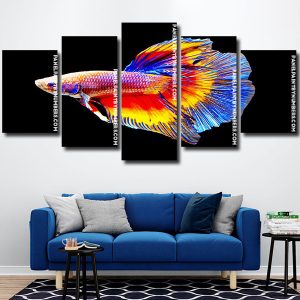 Colourful Betta Fish Panels paint by numbers