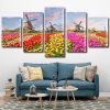 Tulip Fields and Windmills Panel paint by numbers