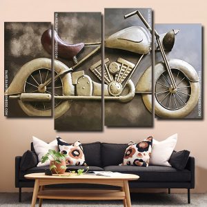 Vintage Motorcycle Panel paint by numbers