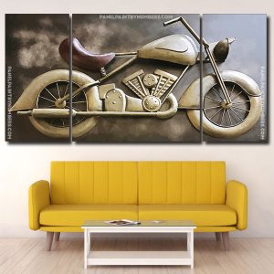 Vintage Motorcycle Panel paint by numbers