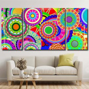 Aesthetic Colorful Mandala panels paint by numbers