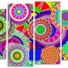 Aesthetic Colorful Mandala panels paint by numbers