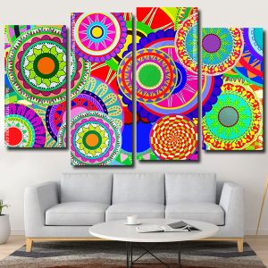 Aesthetic Colorful Mandala panels paint by numbers