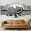 Black And White Op Art panels paint by numbers