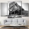 Black And White Lion panels paint by numbers