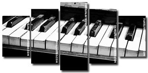 Black And White Piano panels paint by numbers