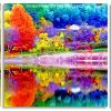 Colorful Autumn Trees panel paint by numbers