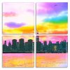 Colorful New York panels paint by numbers