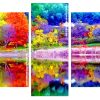 Colorful Trees Autumn panels paint by numbers