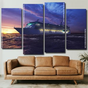 cruise ship sunset sunrise Panel paint by numbers