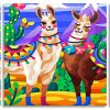 Cute Llamas panels paint by numbers