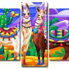 Cute Llamas panels paint by numbers