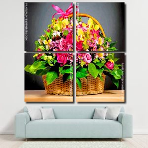 Flowers Basket panels paint by numbers