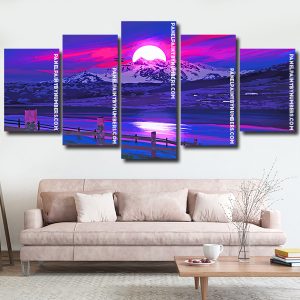 Mountains Moonlight panels paint by numbers