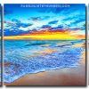 Tropical Island Beach Sunset panels paint by numbers