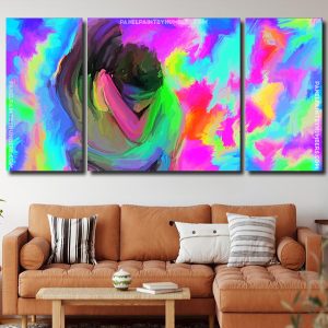 Abstract Colorful Couple Panels paint by numbers