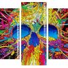 Abstract Colorful Skull Panels paint by numbers