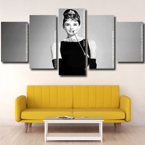 Actress audrey hepburn Panel paint by numbers