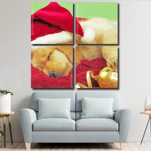 Adorable Sleepy Puppy panels paint by numbers