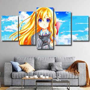 Aesthetic Kaori Miyazono Anime panels paint by numbers