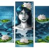 Aesthetic Naiad In The Water panels paint by numbers