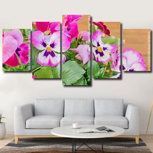 Aesthetic Pansies panels paint by numbers