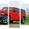 Aesthetic Red Jeep Car panels paint by numbers