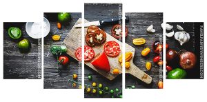 Aesthetic Vegetables panels paint by numbers