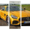 Aesthetic Yellow Mercedes AMGT panes paint by numbers