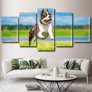 American Staffordshire Terrier Running panels paint by numbers