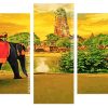 An Elephant in Front of The Old Pagoda in Ayutthaya Panels paint by numbers